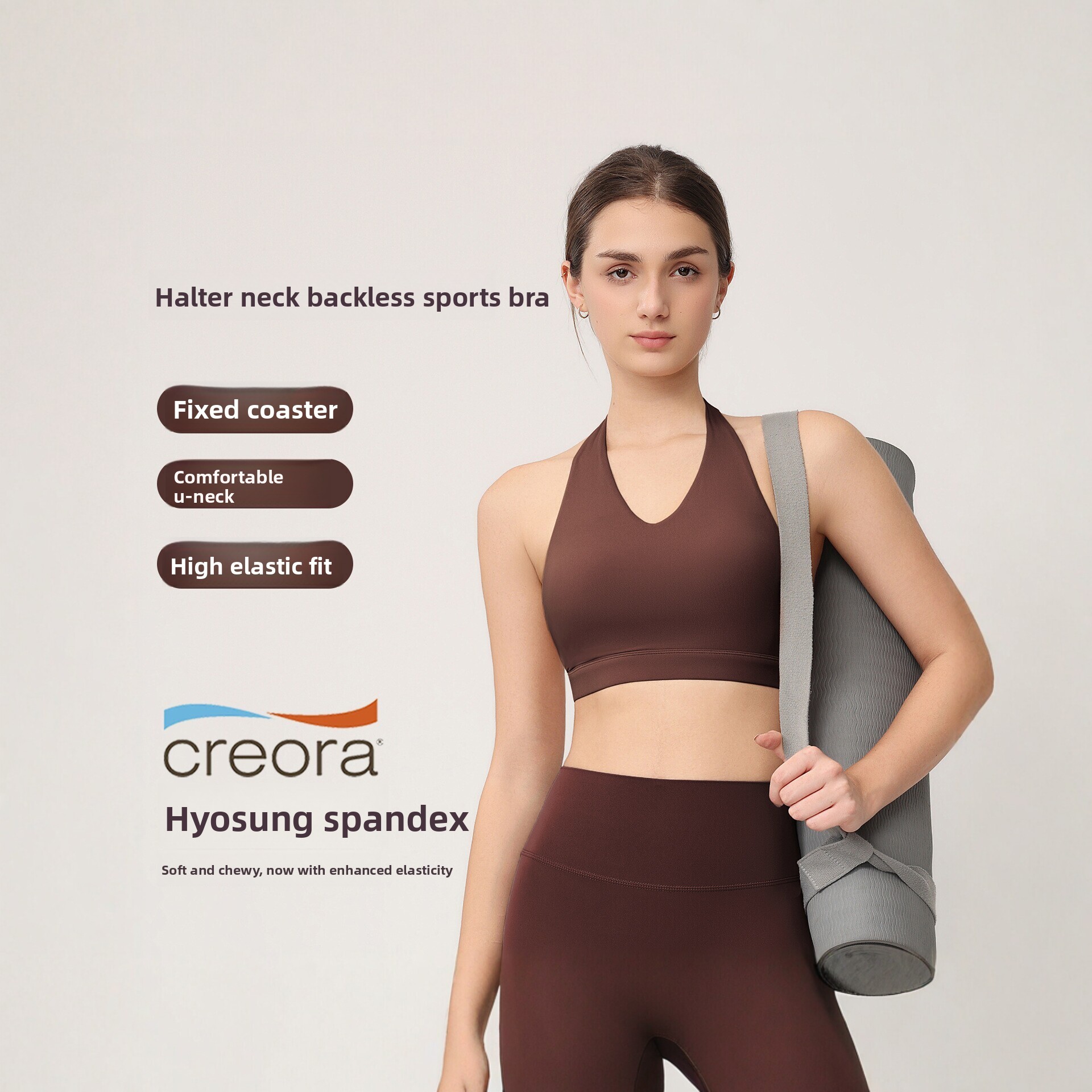 Women's Halter Sports Bra with - Push Up Bra Padded recension och pris