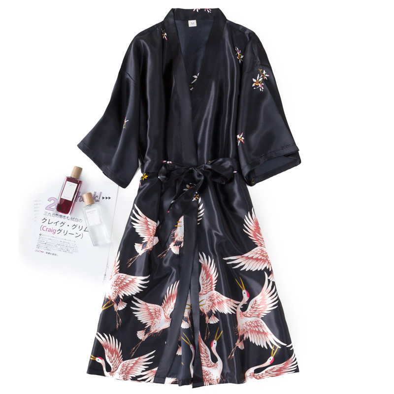 Burgundy Women 2PCS Faux Silk  - Robe Silk Women recension och pris
